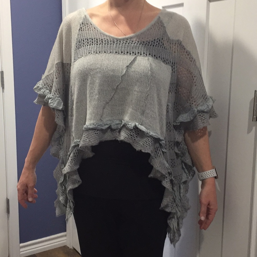 Large Boutique Urban Mango sheer sweater